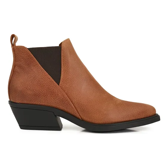 Bota Mujer Cuero Botineta Zapato Elasticos Vestir Briganti