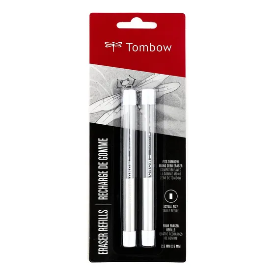 Borrador Rectangular Tombow Mono Zero Recarga Paquete De 2