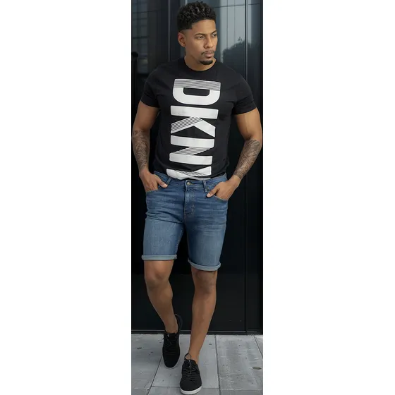 Bermuda Dkny  Jean Para Hombre Azul