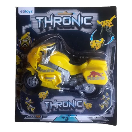 Brinquedo Moto Transformers Motocicleta Vira Robô Boneco