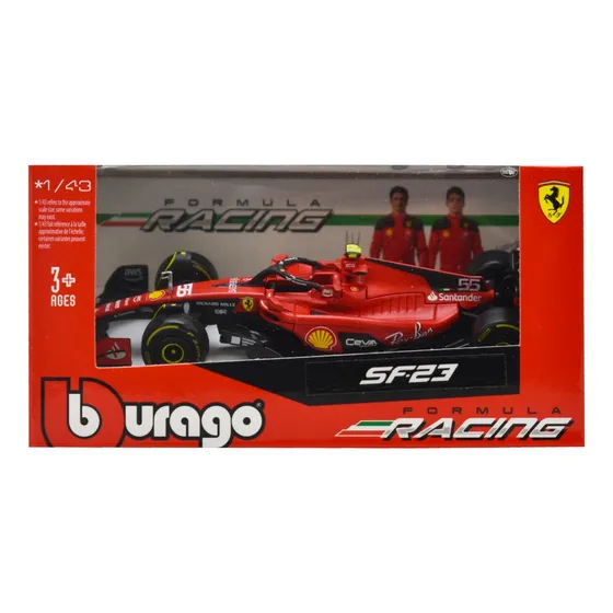 Ferrari C Sainz Formula Racing 2023 Escala 1.43 Burago Color Rojo