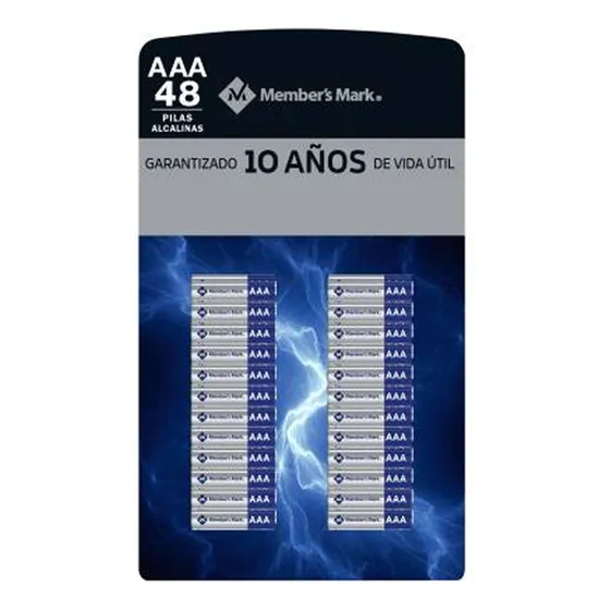 Pilas alcalinas Aaa de 48 piezas Member's Mark 980027901