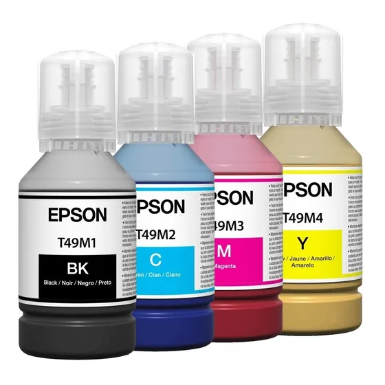 Kit Tinta Original Sublimática Epson F570 F170 T49m 04 Cores