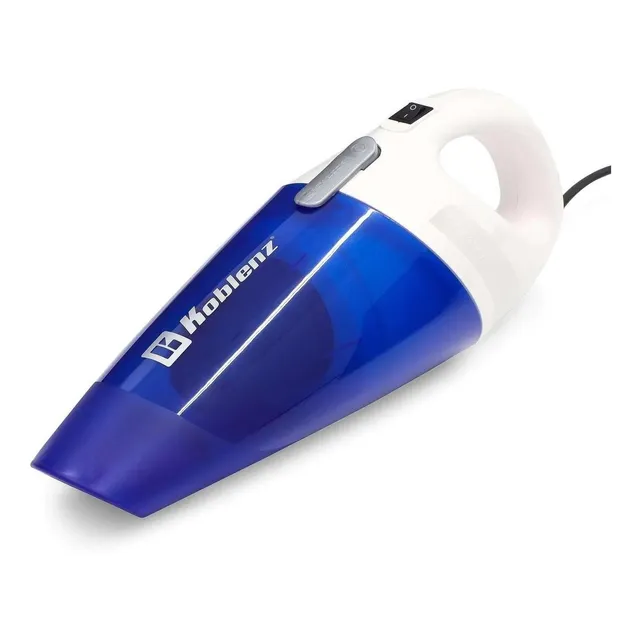 Aspiradora de Mano Portátil Para Auto y Hogar Koblenz Hv-120 Kg3 con 400w y Cable de 5m Para Muebles, Pisos, Autos y Pelo de Mascota 127v Color Azul / Blanco