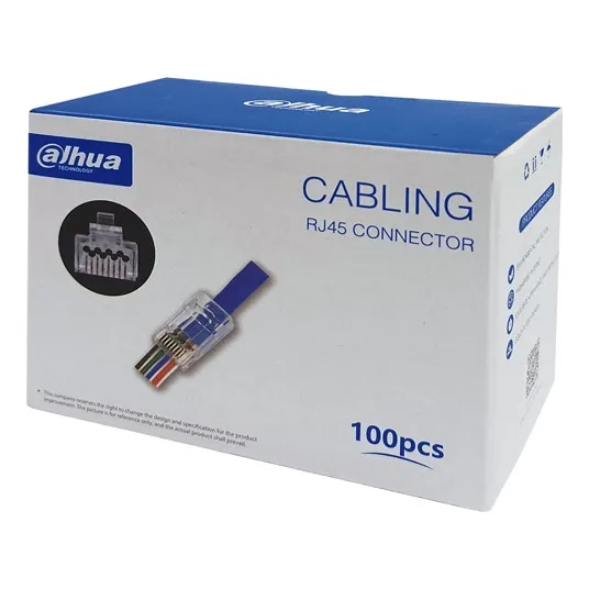 Conector Dahua Rj45  Cat6 Pasante Pass  Through 100u