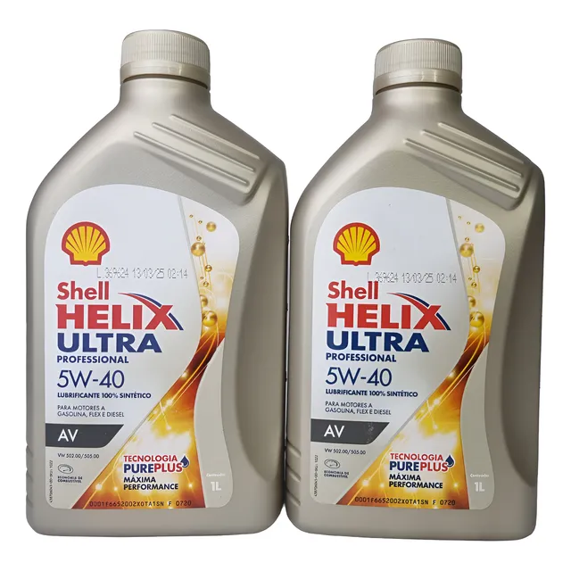Kit 2 Óleo Motor Sintético Shell Helix Ultra 5w40 Sn 1 Litro