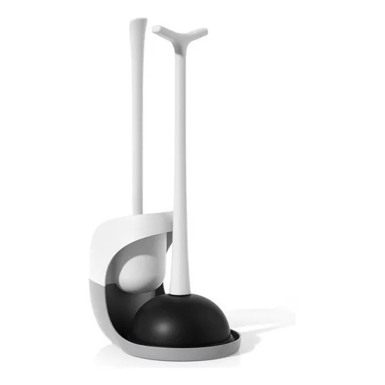 Juego De Escobilla Y Émbolo Para Inodoro Con Soporte, 3 Piez