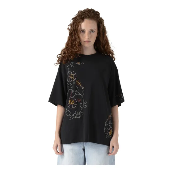 Polo Mujer Oversized Stack Tee Negro Levis A4924-0083