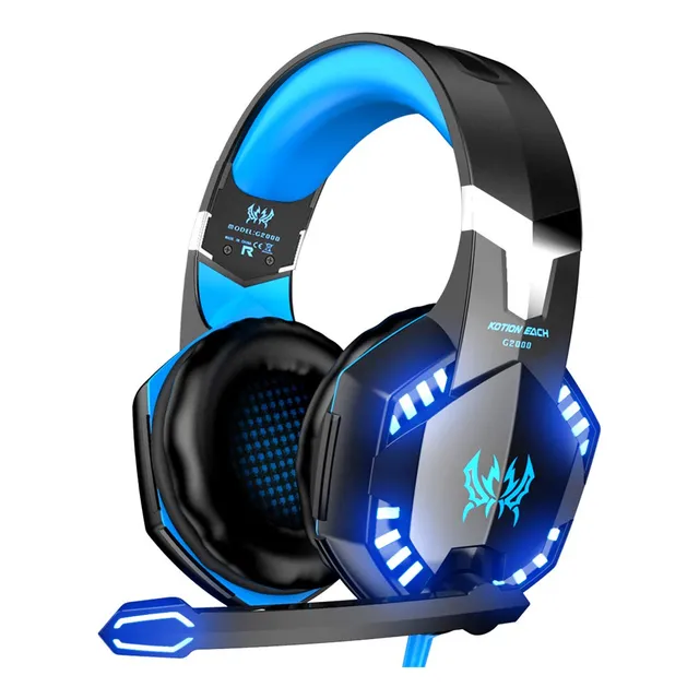 Auriculares Para Juegos Versiontech. G2000 Bass Surround Blu
