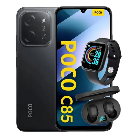 Xiaomi Poco C85 256gb 16gb Ram Lançamento 2026 +fone+relogio Preto