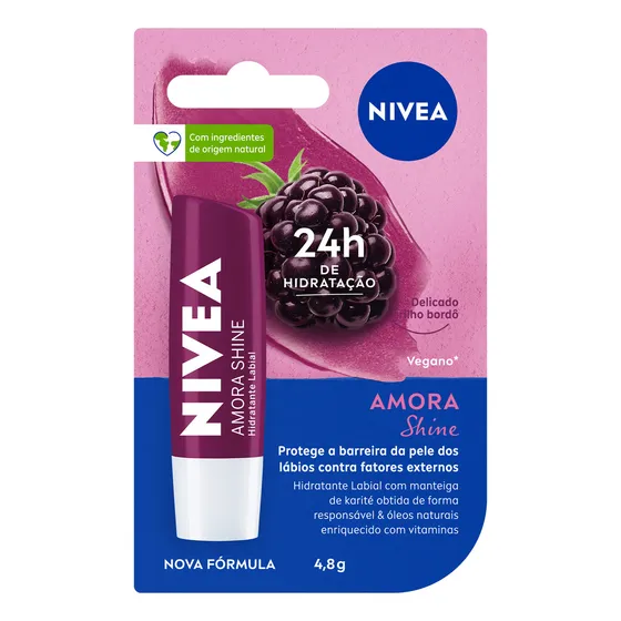 Hidratante Labial Nivea Amora Shine 4,8g