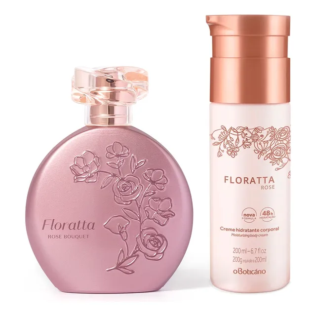 Combo Floratta Rose: Bouquet Desodorante Colônia 75ml + Creme Hidratante Desodorante Corporal 200ml