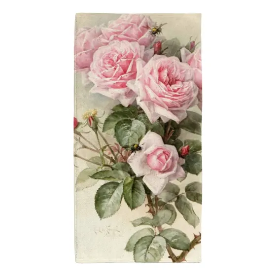 Rosa Rosada Vintage Buena Absorcion Agua Suave Remolque Mano