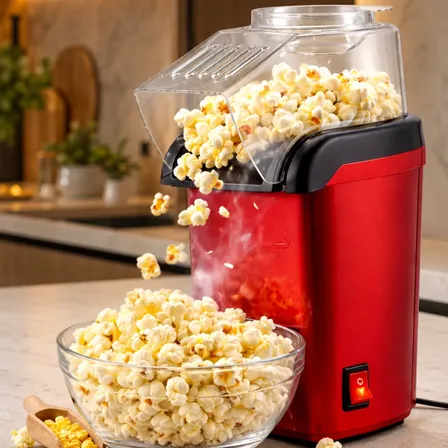 Pipoqueira Elétrica Compacta Sem Óleo Ar Quente Saudável Vermelho 127v