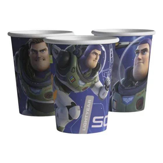 Vasos Lightyear × 6 Toy Story Cotillón Cumpleaños Niños