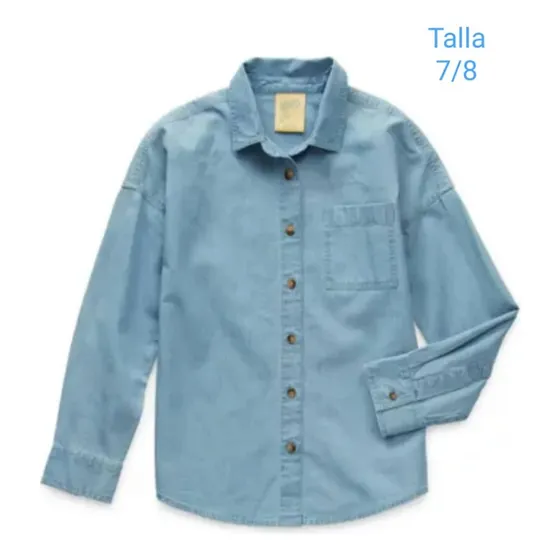 Camisa Jeans There Abouts Unisex Para Niños Talla 7/8