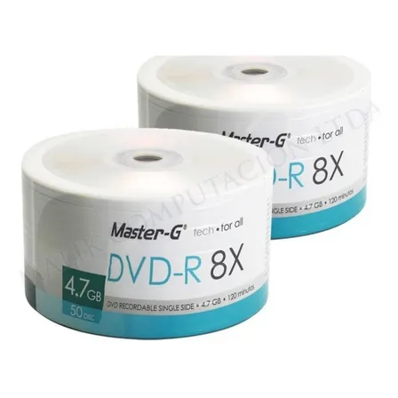 2x 50 Dvd-r 8x Master-g Platinum
