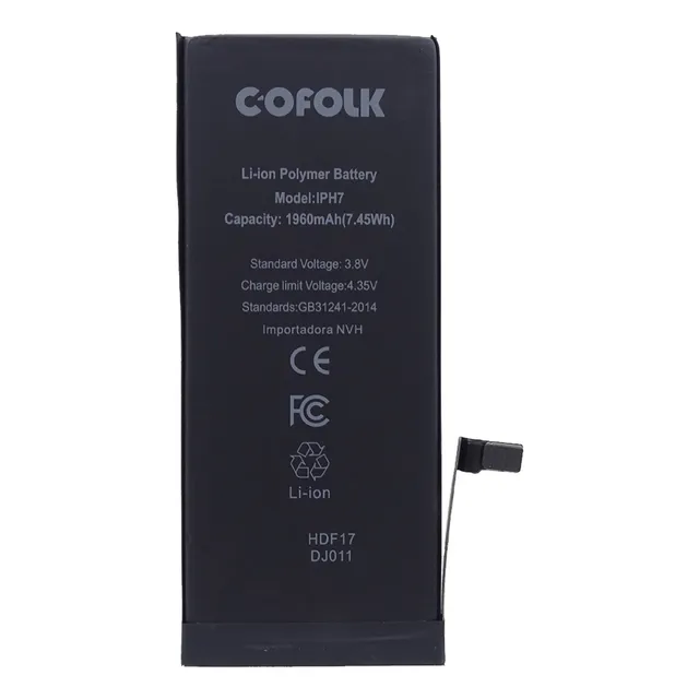 Bateria Para iPhone 7 + Pegamento Elastico Marca Cofolk
