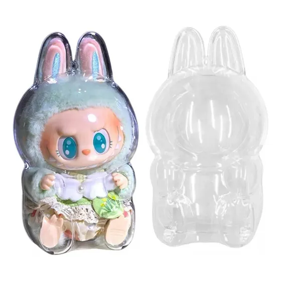 Fe Bolsa Protectora Transparente Para Muñeca Labubu,