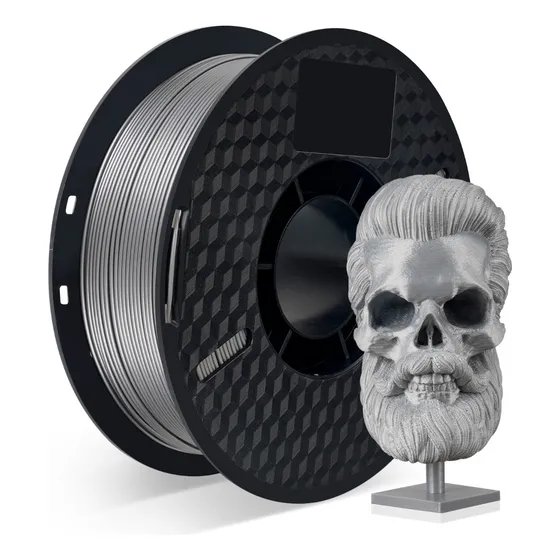 Filamento Petg Kingroon De 1 Kg Y 1.75 Mm Para Impresora 3d Color Petg-silver
