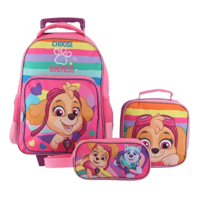 Mochila Paw Patrol Con Ruedas Lonchera Y Estuche Pp78235g