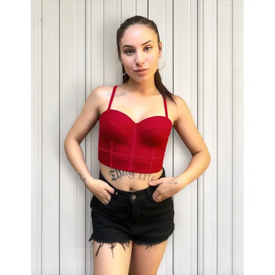 Top Armado Mujer Ajustable Estilo Quer