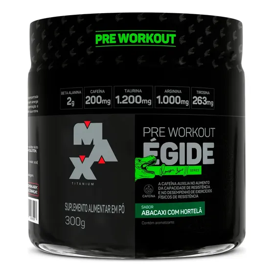 Pré Treino Égide 300g Abacaxi Com Hortelã Max Titanium