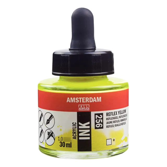 Botella De Tinta Acrílico 29.6 Ml Reflex Amarillo 256