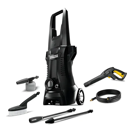 Hidrolavadora eléctrica Kärcher K2 Black Edition Dakar negra de 1.6kW con 110bar de presión máxima 220V
