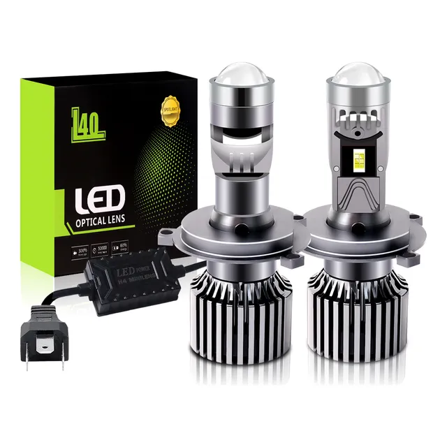 Kit Faros Led H4 H7 H8/h9/h11 9005 9006 Lupa Mini Proyector 