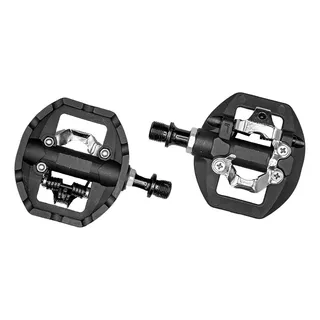 Pedal Clip Plataforma Gta Spd Bike Mtb Rolamento Eixo Cr-mo Bucha Du 9/16 Preto