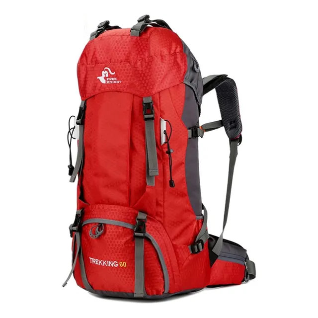 Mochila Trekking Trilha 60 Litros Reforçada + Capa De Chuva