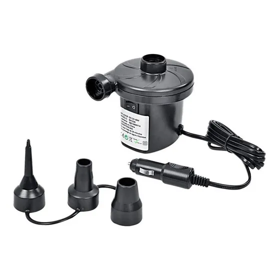 Bomba De Aire Inflador 12v Con 3 Picos Infla Y Desinfla