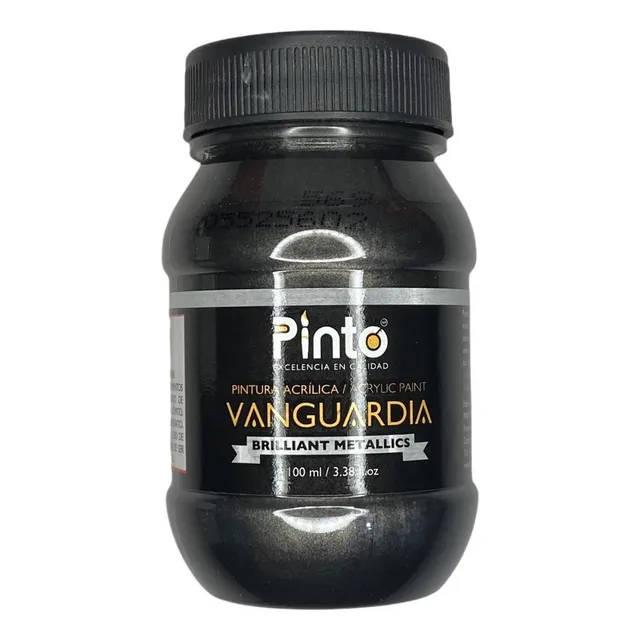 Pinto 100ml Pintura Acrilica Metalica Color Color 569 Negro