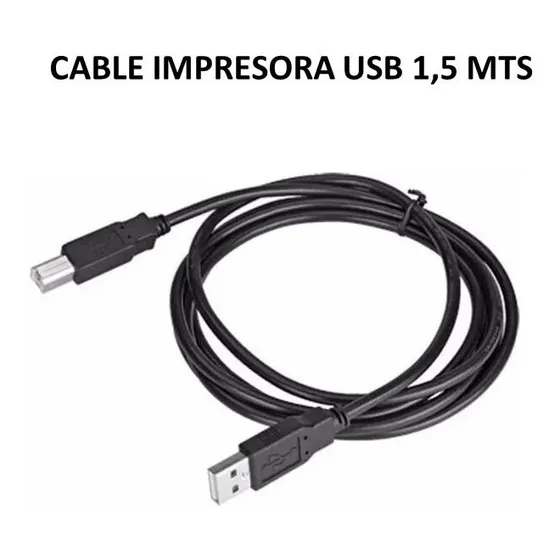 Cable Impresora Usb 1,5 Mts Epson, Canon, Hp