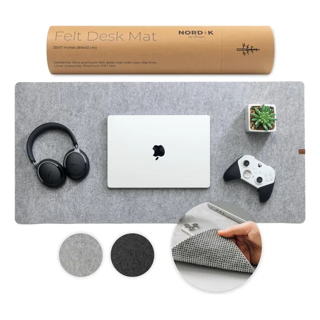 Mouse Pad Nordik Largo 89x43cm Nuevo En Paquete Fekt Desk Gris -