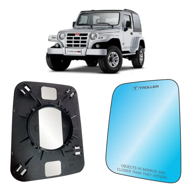 Lente Base Retrovisor Troller Azul Original Lado Direito