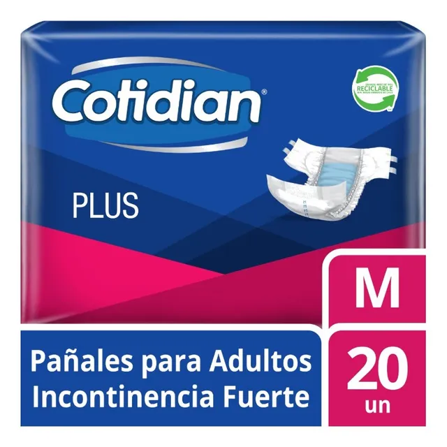 Pañales De Adulto Cotidian Plus Incontinencia Fuerte 20 Un M