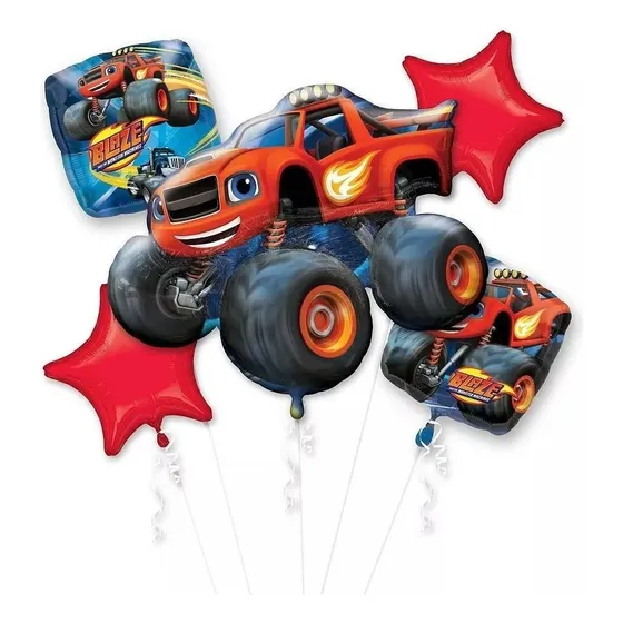 Set 5pz De Globos Blaze And Monster Machines Fiesta Infantil