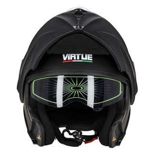 Casco Moto Rebatible Virtue Liso Negro Forte Casco Moto Rebatible Virtue Liso Negro Forte