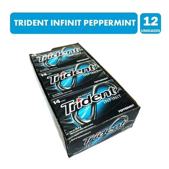 Chicle Trident Infinit peppermint sin gluten pack x 12