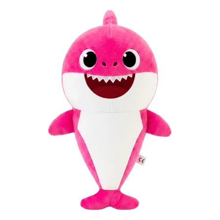 Pelúcia Baby Shark Coleção Bebê Antialérgico Musical Com Led