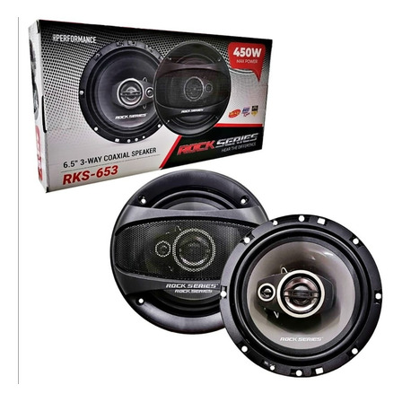Bocinas Coaxiales 6.5 Pulgada Rock Series Rks-653 3 Vías 45w Bocinas Coaxiales 6.5 Pulgada Rock Series Rks-653 3 Vías 45w