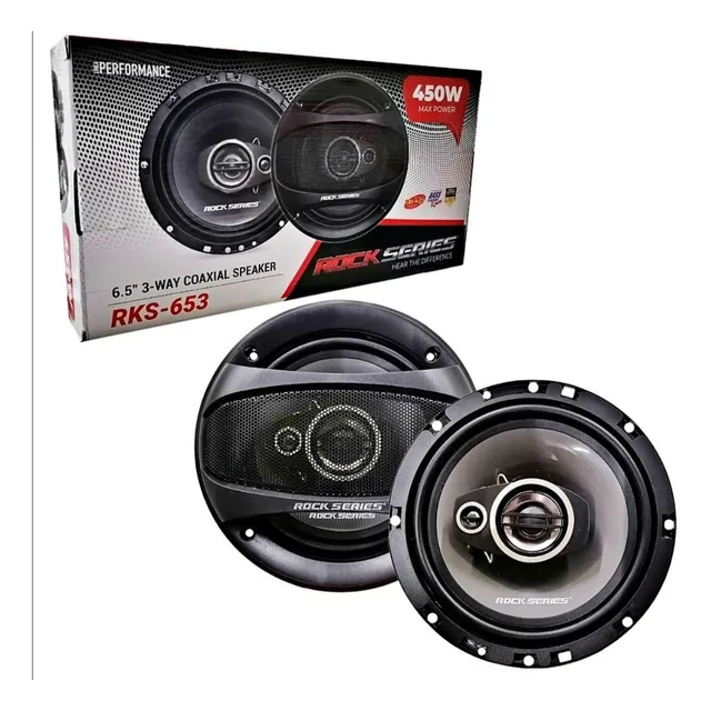 Bocinas Coaxiales 6.5 Pulgada Rock Series Rks-653 3 Vías 45w
