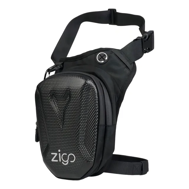Piernera Deportiva Mochila Muslera Tactica Multiusos Color Negro Liso