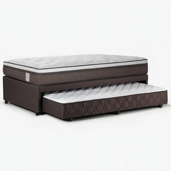 Diván Cama Rosen New Style 6 De 1,5 Plazas 105 X 200 Cm Color Café
