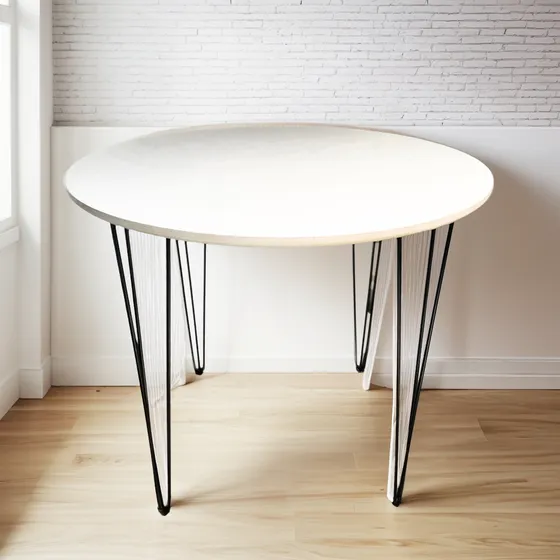 Mesa Redonda Madera Living Comedor Estudio Oficina 80cm