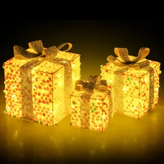 Set De 90 Cajas De Regalo Con Iluminación Led Tangkula Con I Set De 90 Cajas De Regalo Con Iluminación Led Tangkula Con I