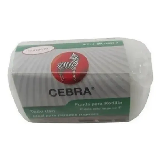 Funda Camisa Para Rodillo 4 Pulgadas Pelo Largo Cebra