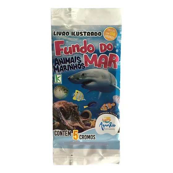 10 Envelopes De Figurinhas Lacrados Do Álbum Fundo Do Mar